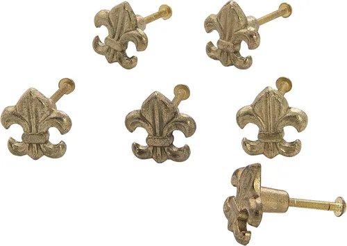 Vista 6 de Dritz Home - Manija para puerta de hierro fundido de diseño de aves, Dorado, 47064A