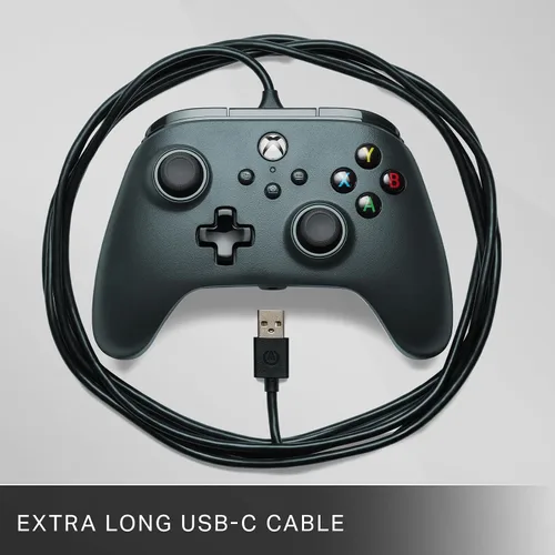 Vista 6 de PowerA Wired Controller for Xbox Series X S - Black, gamepad, wired video game controller, gaming controller, works with Xbox One and Windows 10/11