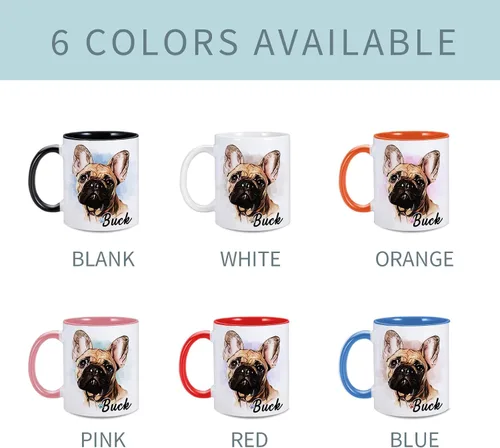 Vista 8 de Taza personalizada, taza de café personalizada para mascotas, tazas de fotos de perros, taza de café para amantes de los perros, taza de café