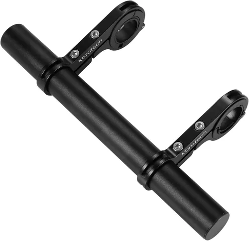 Vista 2 de Extensor de manillar de bicicleta, extensión de manillar doble, soporte de montaje de fibra de carbono con soporte de aleación de aluminio, ahorro