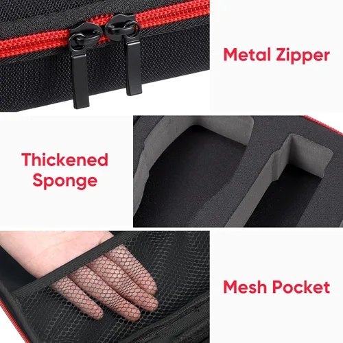 Vista 7 de MAGICLULU 1 unids caso doble micrófono bolsa de viaje viaje bolsa de almacenamiento duro bolsa para viajes