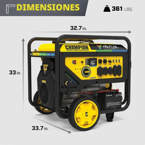 Vista 9 de Champion - Generador portátil de 16,875 vatios de arranque eléctrico