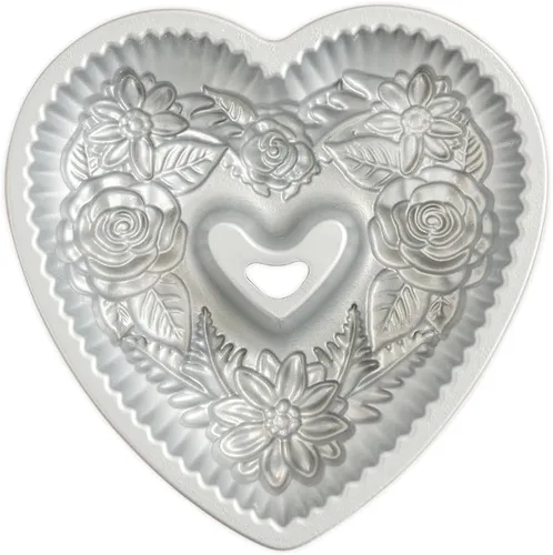 Vista 5 de Nordic Ware Wildflower Heart Bundt, 6 tazas, caramelo