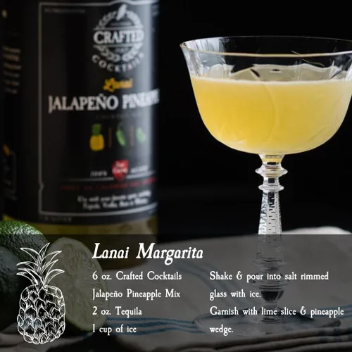 Vista 4 de Paquete de 2 – Mezcla de cóctel de piña jalapeña/lanai – piña, jalapeño y lima con agave orgánico. Hace grandes margaritas y mai tais. Solo 60