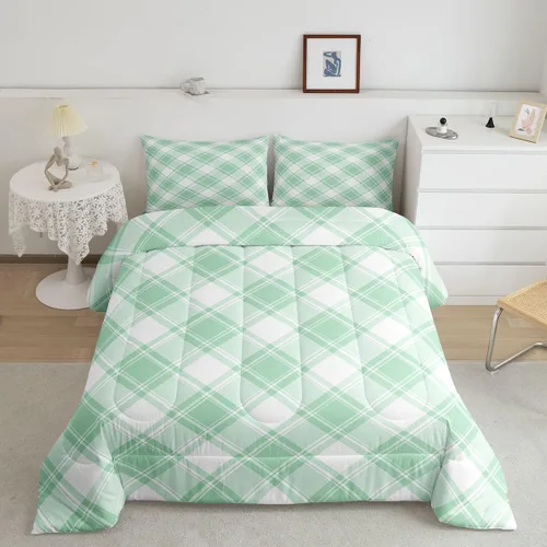 Vista 25 de Manfei Geometric Triangle Twin Size Bedding Set with 1 Pillowcase - Triangles Bedding Set for Kids Boys Girls Bedroom,Modern Simple 2 Pieces All