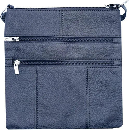 Vista 2 de SILVERFEVER Bolso cruzado grande de cuero para mujer, resistente al agua