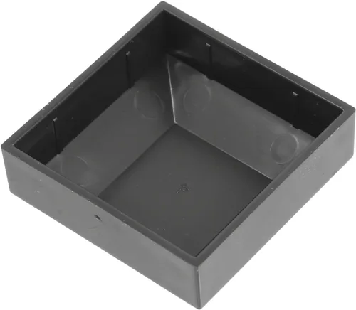 Vista 4 de Tapa cuadrada de plástico negro de 2 x 2 pulgadas para postes de valla de aluminio, tapas negras para postes (paquete de 8)
