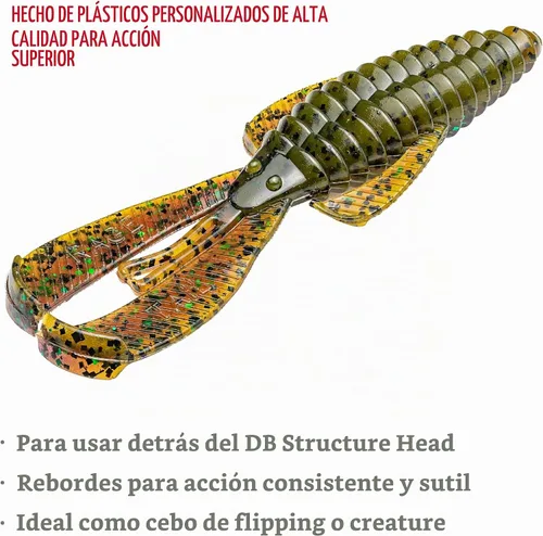 Vista 4 de Strike King Rage Bug Señuelo de Pesca, Grúber de Plástico Suave, Diseño Único, Acción Sutil