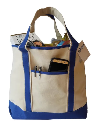 Vista 5 de Bolsa de lona resistente con doble costura para mayor durabilidad y equipo de playa, Rojo
