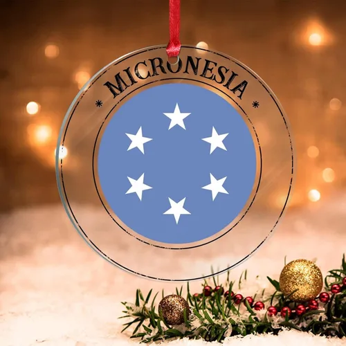 Vista 9 de Adornos de Navidad de Malasia, bandera de Malasia, adornos acrílicos, colgante para árbol de Navidad, bandera nacional, recuerdo del país
