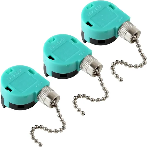 Vista 10 de Interruptor de ventilador de techo ZE-268S6 de 3 velocidades de 4 alambres de bronce Zing Ear para ventiladores de techo lámparas y luces de pared