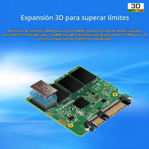 Vista 5 de Unidad de estado sólido de la marca Transcend, modelo TLC SATA III de 6 GB y 2.5".