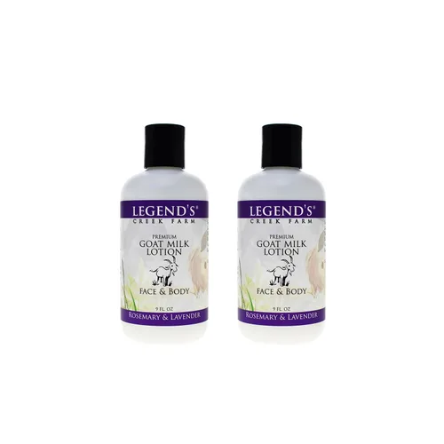 Vista 8 de Legend's Creek Farm Goat Milk Lotion - Loción corporal hidratante de leche de cabra para cuerpo, manos y cara, 9 onzas hidratantes corporales