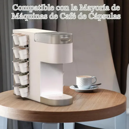 Vista 3 de NiHome K Cup Pod Holder Acrylic Coffee Capsule Storage Storage - Ahorro de espacio, 1 paquete