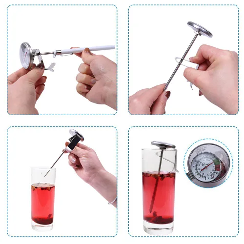 Vista 8 de KT THERMO - Termómetro de lectura instantánea de 2 pulgadas, mejor para bebidas de café, espuma de leche con chocolate