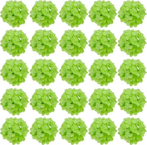 Vista 14 de FagusHome 30 piezas de cabezas de hortensias artificiales de seda, cabezas y tallos de hortensias artificiales para decoración del hogar y boda Azul