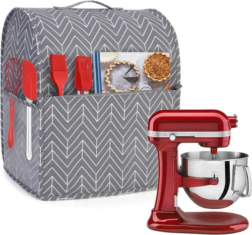 Vista 11 de Yarwo - Cubierta para mezclador compatible con KitchenAid de 4,5 qt y todos los modelos de 5 qt, cubierta protectora contra el polvo con asa Gris