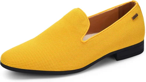 Vista 20 de UUBARIS Mocasines de vestir para hombre de esmoquin, zapatos sin cordones