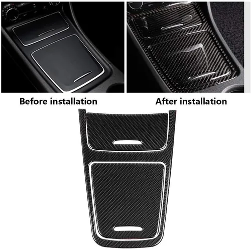 Vista 7 de cla - 250 accesorios, panel de control central de fibra de carbono, repuesto para panel de control central A Class CLA GLA 2013 2019 Left Drive
