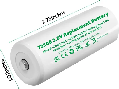 Vista 6 de Batería de repuesto para Welch Allyn 72300 3.5V 1500 mAh batería recargable