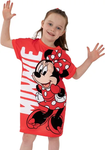 Vista 5 de Disney Camisón de Minnie Mouse para niñas, camisón de Minnie Mouse para niñas, con lunares, ropa de dormir para el verano