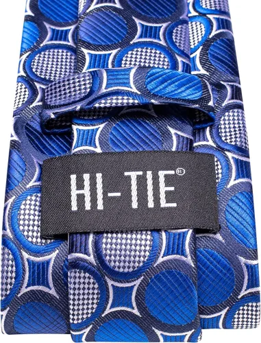 Vista 60 de Hi-Tie Corbatas de seda para hombre, diseño de cachemira a rayas, con bolsillo, gemelos cuadrados, conjunto formal de negocios