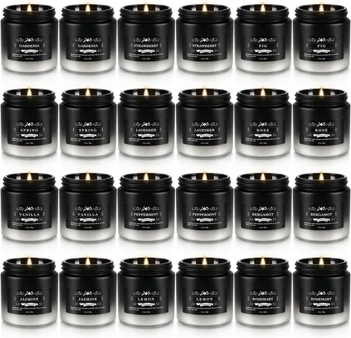Vista 20 de YOROXRG Juego de 12 velas perfumadas de cera de soja, velas de lata de viaje para el hogar, 3.05 onzas para mamá para Navidad, cumpleaños, Acción