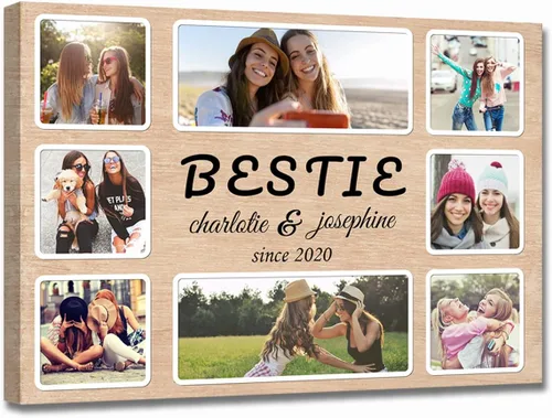 Vista 11 de LZIMU Impresiones en lienzo de collage con tus fotos personalizadas múltiples imágenes para pared, collage personalizado de fotos, regalos