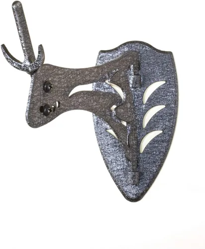 Vista 5 de Hunters Specialties Placa de montaje de trofeo H.S. Strut de tres barbas fácil de montar con acabado de roble natural, color marrón y Skull Hooker