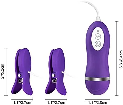 Vista 2 de Pezón Vibrador Pezón Juguete Clip 10 Frecuencia Vibración Mama Clip Masajeador de Mama Mujer Adulto Erótico Sexo Productos