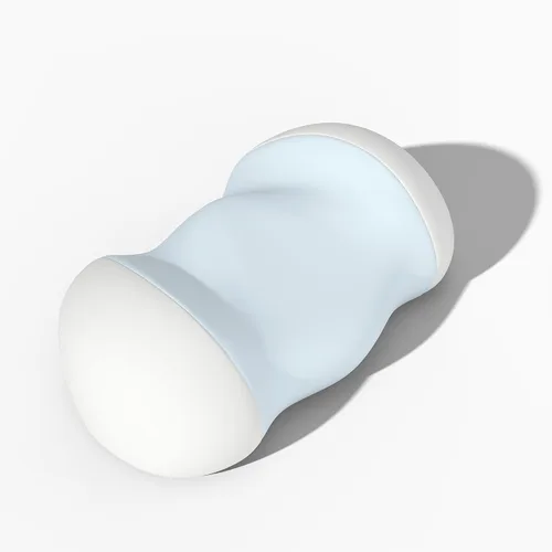 Vista 2 de Cervical Memory Foam Pillow, Ergonomic Contour Support for Neck Pain Relief Blue and White
