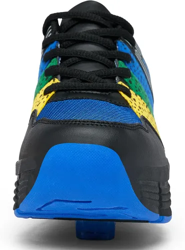 Vista 2 de Zapatos deportivos con ruedas para niños y niñas, calzado unisex con tacón con ruedas, tenis deportivos de primera calidad para niños y niñas