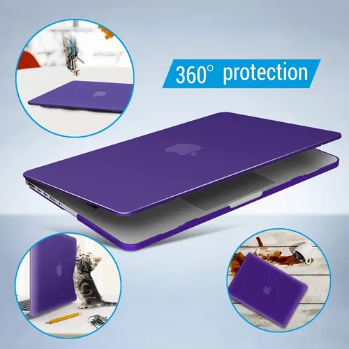 Vista 9 de IBENZER Compatible con Funda para MacBook Pro de 15 Pulgadas 2015 2014 2013 2012 A1398, Funda de Carcasa Dura y Cubierta para Teclado y Protector