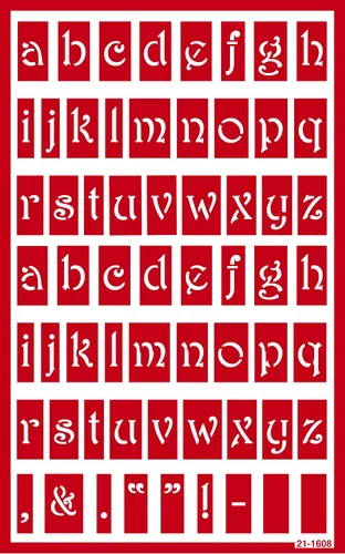 Vista 4 de Armour Etch Over N Over Stencil Lower Case
