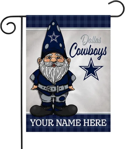 Vista 17 de Rico Industries Bandera de jardín personalizada de gnomo de fútbol de la NFL