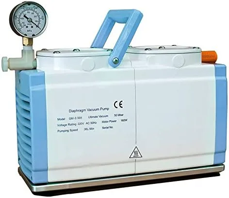 Vista 2 de CGOLDENWALL 30 L/min Lab Diafragma Bomba de Vacío Certificado de doble cabeza libre GM-0.5B CE