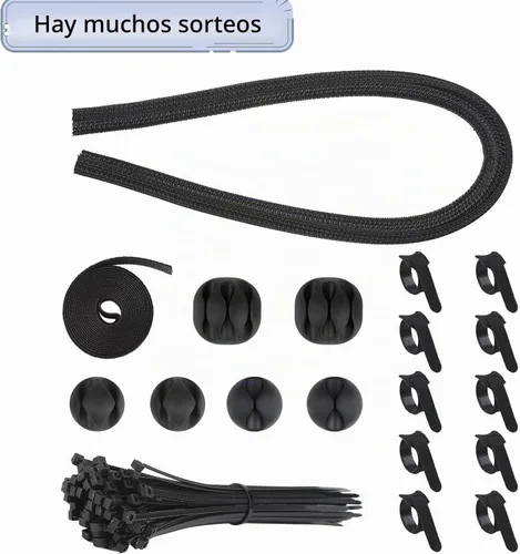 Vista 3 de Caja de Gestión de Cables Grande Caja Organizadora de Cables para Regletas de Corriente, Protectores de Sobretensión, Cargadores, Adaptadores