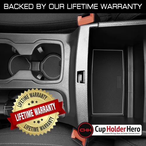 Vista 6 de CupHolderHero Compatible con accesorios Ford Ranger 2019-2023, insertos para portavasos interiores personalizados, antideslizantes y antipolvo