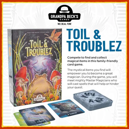 Vista 2 de Grandpa Beck's Games Toil & Troublez de los creadores de Cover Your Assets Divertido juego de cartas de presiona tu suerte para niños