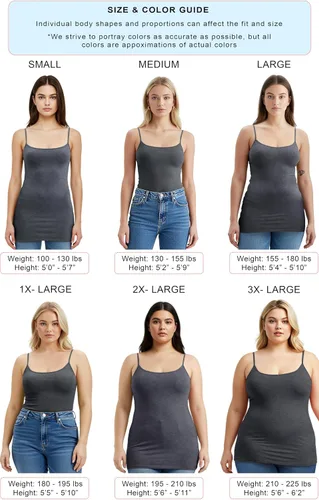 Vista 11 de Emmalise Camisola larga casual básica para mujer, con tirantes ajustables, top en capas