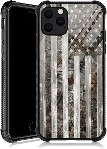 Vista 14 de DJSOK Funda compatible con iPhone 11, diseño con patrón de parachoques trasero, esquinas reforzadas antiarañazos, caver de TPU suave, fundas
