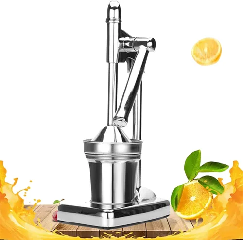 Vista 7 de Heavy-Duty Stainless Steel Manual Juicer, Cast Iron Hand Press Squeezer for Fresh Lemonade & Orange Juice, Essential Home Kitchen Tool (Green)