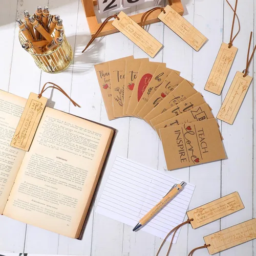 Vista 5 de Yeaqee 90 piezas de regalos de la semana nacional de agradecimiento a los maestros, regalos inspiradores de agradecimiento a granel, cuadernos