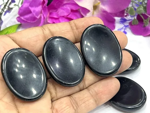 Vista 5 de GEMSCITE 5 piedras preciosas naturales, piedras para la preocupación del pulgar, cristal curativo de reiki, piedra de palma de bolsillo de energía