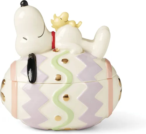 Vista 11 de Lenox 895684 Peanuts Easter Snoopy - Juego de platos decorativos de 4 piezas, vajilla de primavera