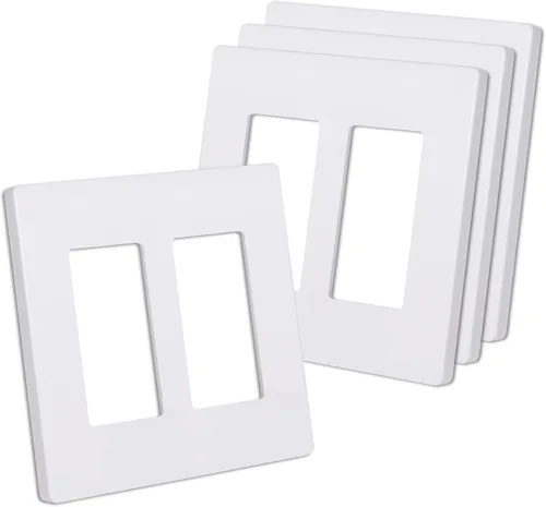 Vista 29 de CML Placa de Pared Decorativa Negra de 4 Posiciones Sin Tornillos, Paquete de 4 Placas de Interruptor de Luz y Cubierta Frontal para Receptáculo