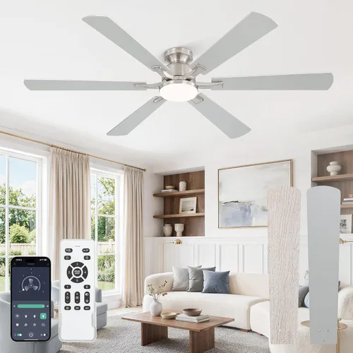 Vista 11 de Fanbulous Ventilador de techo empotrado de 52 pulgadas con luces regulables Negro