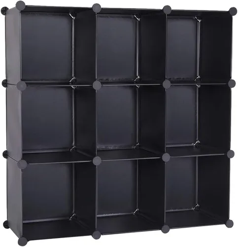 Vista 8 de Ochine Cubo de almacenamiento de 9 cubos organizadores de armario, estantes organizadores de almacenamiento para estantería, organizador de armario