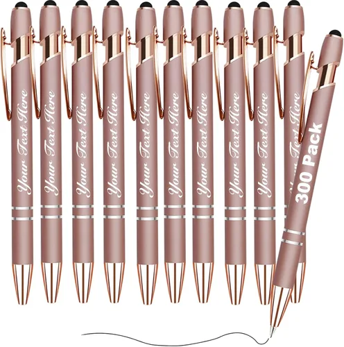 Vista 7 de 10 bolígrafos personalizados personalizados con nombre y texto, bolígrafos personalizados con punta de lápiz digital grabado, regalo para mujeres
