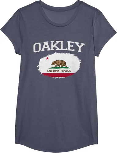 Vista 14 de OAKLEY CA CALIFORNIA Flag Vintage USA Sports Hombre Mujer Camiseta, Negro